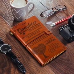 To My Daughter Gift Leather Journals from Mom or Dad, 140 Pages Writing Journ…