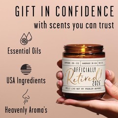 Retirement Gift for Woman – 4 inches (W) x 4 (H), 9 Ounce, Amber
