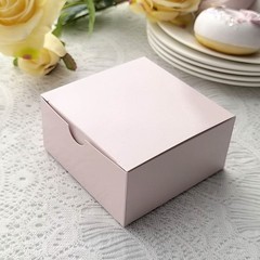 Blush 100 pcs Cake FAVOR BOXES 4″x4″x2″ Wedding Party Decorations GIFT Supply