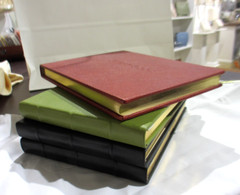 Stanley Korshak Dallas Morocco Leather Bound Hardcover Guest Book NEW RED