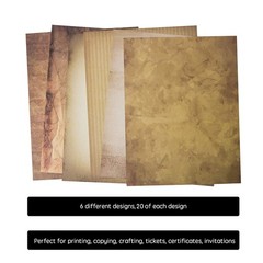 120 Aged Paper – Antique Looking Vintage 8.5 x 11 inches, 120 AGED PAPER
