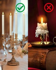 Homemory 2 Pack Flameless Taper Candles, No Remote, of 2, White 2