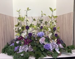 Wedding Shower Shades Of Purple 4 Table Silk Floral Arrangements Box 3