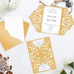 24 Sheets Gold Shimmer Cardstock 8.5 x 11 Metallic Paper, Goefun 8.5×11, gold