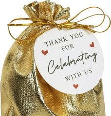 Pack of 100 5″X 7″ Heavy Duty Gold Drawstring Organza Jewelry Pouches Wedding Pa