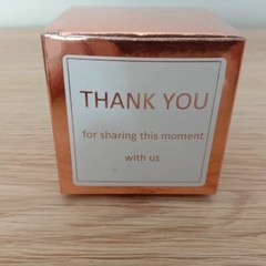 24x Rose Gold Pink Personalized Gift Label Wedding Birthday Favor Box Stickers