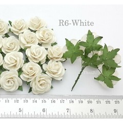 1″/2.5cm – Pick 6 tone Open Rose Paper Flowers Wedding Scrapbook Craft R6