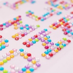 Pack of 12 Multi-Color Alphabet 1″ Letters Stone Sticker Sheets – 324 Assorte…