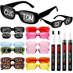 Flutesan 12 Pcs Personalized Rectangle 5.5 x 1.6 x 5.3 inches, Multicolor