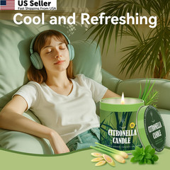 Citronella Candles Outdoor Set, 4 Pack Jar Candle 4 | 36oz, 4 9oz