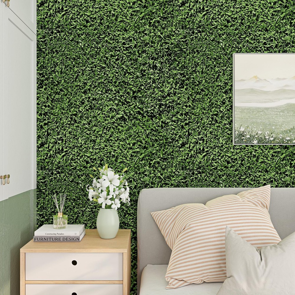 Green Grass Wallpaper Peel and Stick Grass Wall Backdrop Wall Paper Self Adhe…