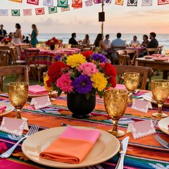 150 PCS Pink Mexicana Wedding Name Place Cards 2×3.5 Inch Cielito Lindo Tent