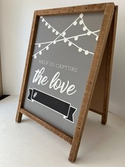 Freestanding Chalkboard Wood Easel Double-Sided Cute Party Wedding Decor!
