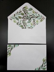 Greenery Wedding Invitations w/ RSVP Cards & Envelopes Folded Vellum Jacket 25ct