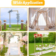 7Ft Square Wedding Arch Backdrop Stand, Wooden Wedding Arch Garden Arbor, Weddin