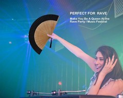 STHUAHE Hand Fan for Women Foldable, Chinese 8.3 x 15 inches, Sexy Bamboo