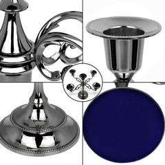 FANWNKI 5-Candle Metal Candelabra 10.2 Inch Tall Candlestick Black-regular