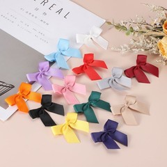 6Pcs Mini Grosgrain Ribbon Bow 2″ Self Adhesive Flower Bows Silver