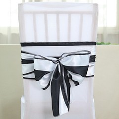 150 pcs Satin Stripe Chair Sashes Wedding Dinner Event Decorations Supplies