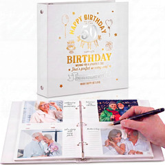 50Th Birthday Guest Set Memory DIY Photo Album with Writing Message 4X6 Inch Ph