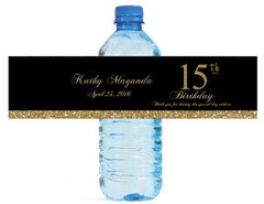 100 Quinceanera Sweet 15 Water Bottle Labels Engagement Party Special Occasion