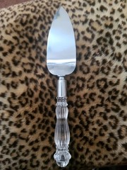 1995 Beverly Clark Collective Cake Knife/Server (Serrated Edge) Crystal 2 In 1
