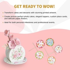 Edible Wafer Paper Sheets A4 Size 8.5″ x 11″ Printable Edible Sheets for