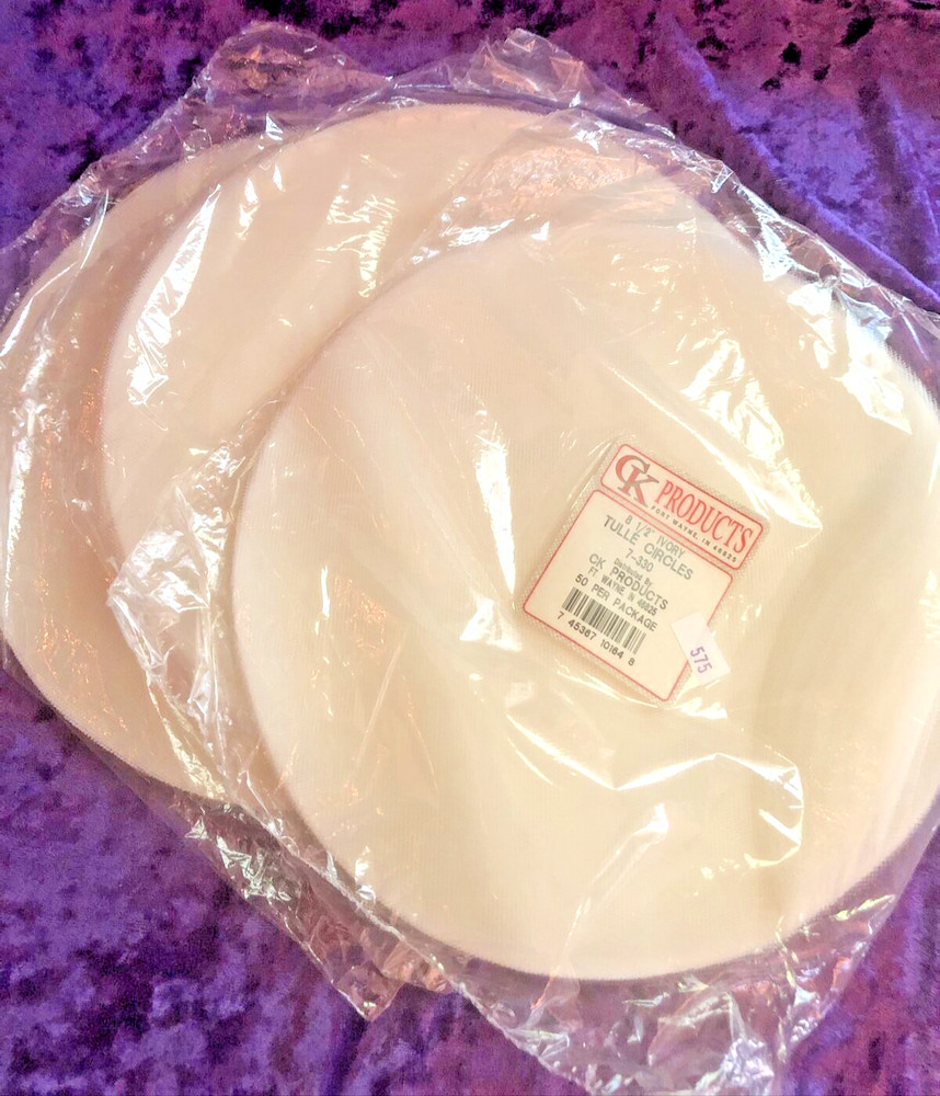 Tulle Circles 8 1/2 inch White Wedding Shower Party 150 Pieces NEW