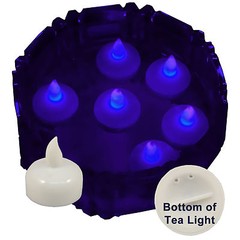NEW 6 Purple Led Floating Floral Tea Light Candle for Wedding Centerpiece Decor