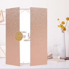 Customizable 18×12 Rose Gold Signature Board for Unforgettable Farewells