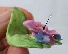 16 Coalport Bone China Floral Place Card Holders ~ Mixed Condition Flower Petals