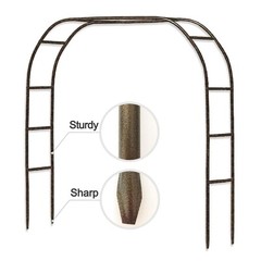 Metal Garden Arch,7.8 Feet High x 5.5 Feet Wide Sturdy Metal Arbor with Sharp…