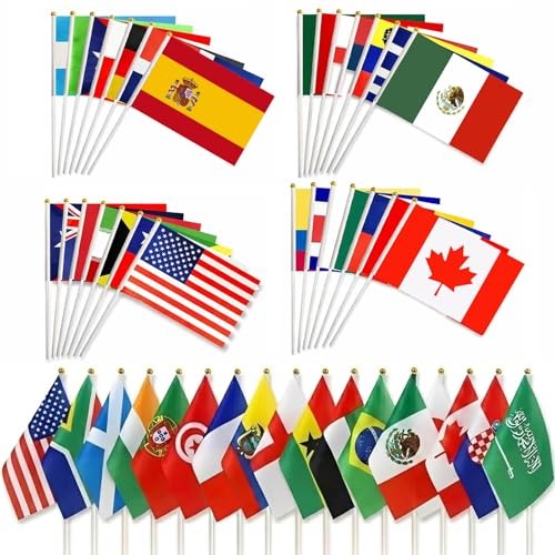 International Cup Flags, International Cup Decorations, 48 Countries