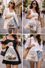 Sheer Organza Gift Bag Transparent Tote Wedding Favor Bridal Summer