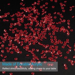 4000 Pcs Acrylic Wedding Table Diamonds 6 mm Crystals Gems Date Red