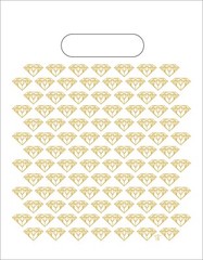 WHITE & GOLD PLASTIC BAGS STORE BAGS JEWELRY BAGS » Thank You » LOT OF 100