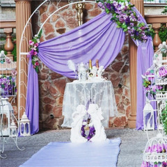 Chiffon Wedding Arch Draping Fabric,75*600Cm Wedding Arch Drapes Sheer Backdrop