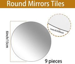 Small round Mirror Centerpieces for Tables Decorations, 6″ 9PCS Acrylic Circle M