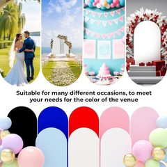 Ivory Wedding Arch Cover Set 3, 5FT/6.6FT/7.2FT Spandex Fitted Photo Booth