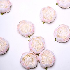 10 BLUSH 3″ Faux SILK PEONY FLOWER Heads Wedding Party Events Home Decorations