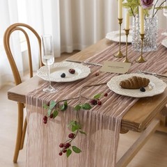 Valentines Cheesecloth Table Runner Gauze Rustic 120 Inch 1pc 10ft Dusty Pink