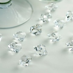 300 Clear Crystal Like ICE CUBES Wedding Party Tabletop CENTERPIECES Decorations