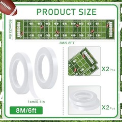 2Packs Football Floor Runner, 10ft x 2ft Football Party Supplies, Football