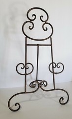 SET 10½x11 Rustic Wood Wedding Seating Ceremony Sign & Ornate Scroll Easel Stand