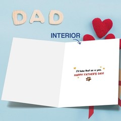 Asmallgf Dog Dad Fathers Day Card, Funny Father’s Day Card Gifts from Dog, Do…
