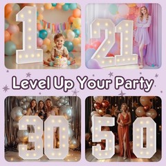 Light Up Numbers 4FT, Number 13 Light Up Sign Marquee Numbers 4 Feet Tall, La…