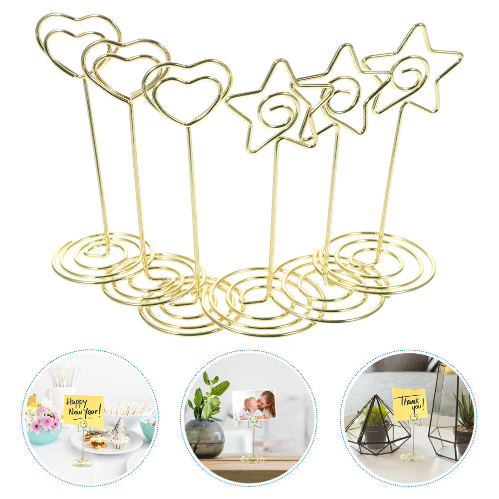 6Pcs Number Birthday Picture Table Number Holder Table Number Stands for Wedding