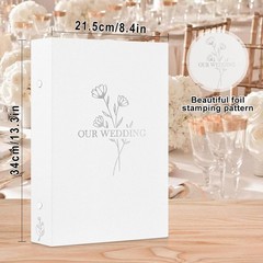 Lanpn Wedding Photo Album 4×6 300 Pocket 4×6/300 Photos, OUR WEDDING – White