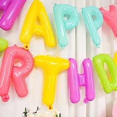 ASSORTED 13″ Happy Birthday Mylar Foil BALLOON BANNER Party Events Decorations