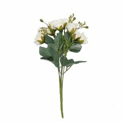 IVORY 2 Bouquets 12″ Faux Open Roses Artificial FLOWER Bushes Party Events